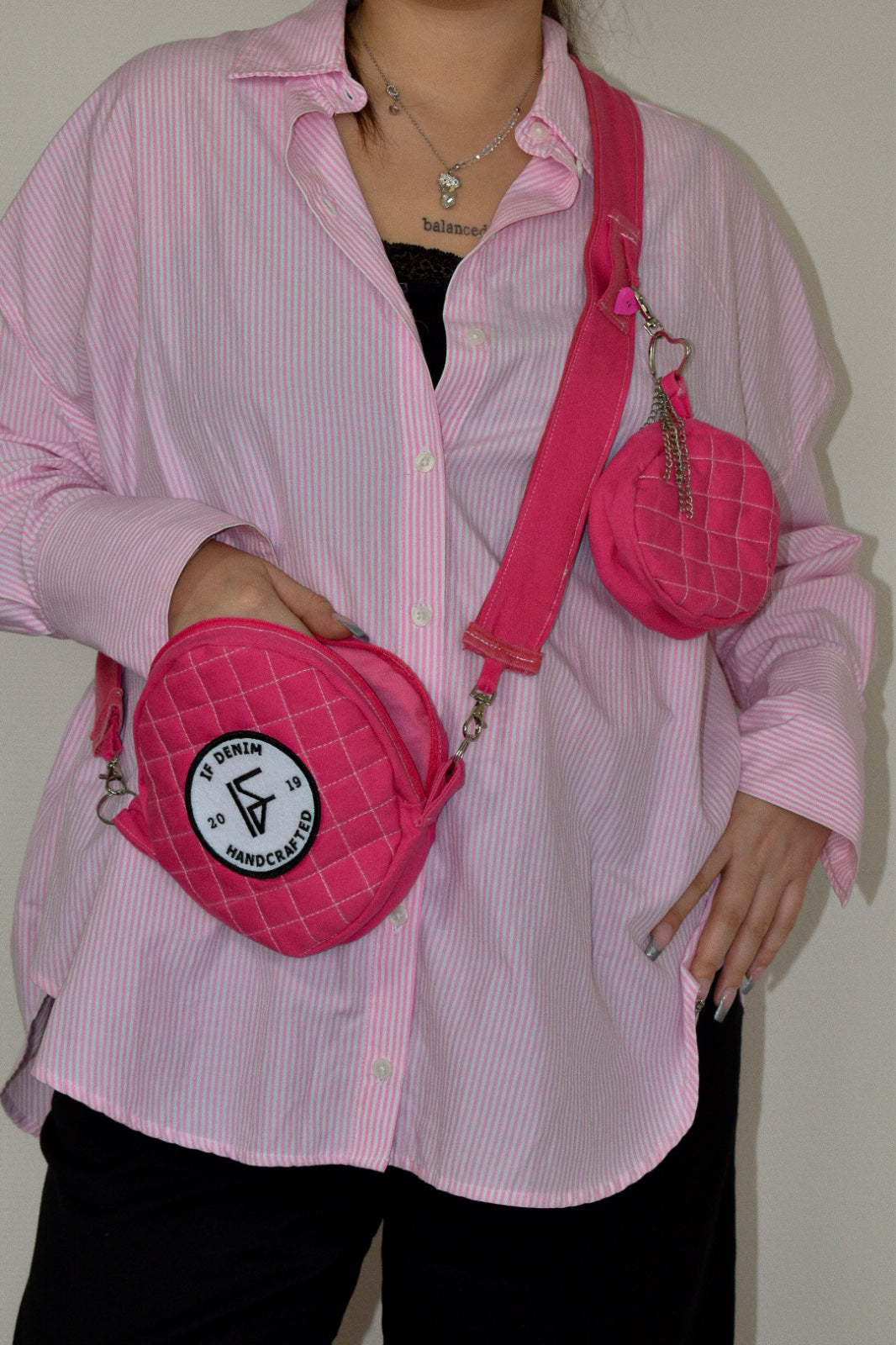 IF DENIM | CROSSBODY CIRCLE BAG x SMALL BAG - IF DENIM