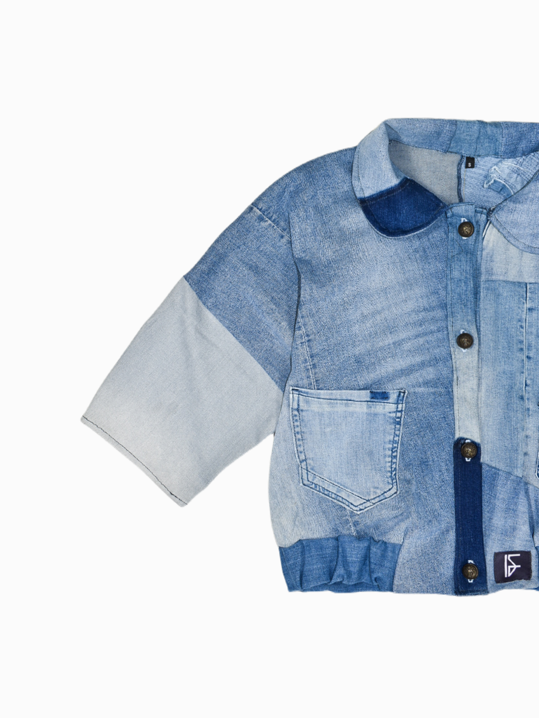 IF DENIM | Handcrafted Cropped Vintage Jacket S - IF DENIM