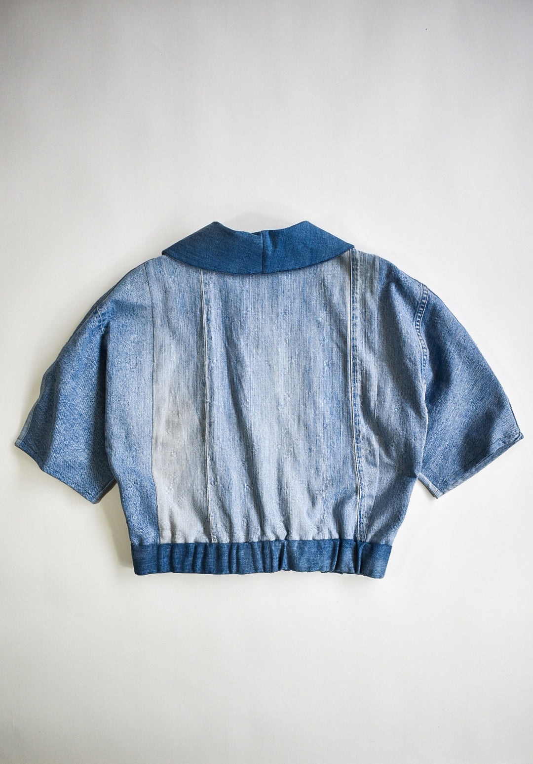 IF DENIM | Sustainable Handcrafted Cropped Vintage Jacket XL - IF DENIM