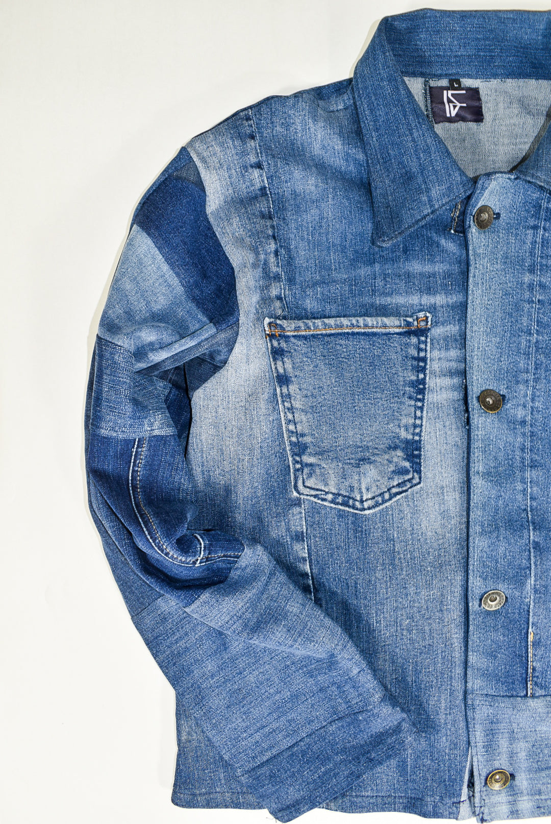 IF DENIM | Sustainable Patchwork Jacket L - IF DENIM