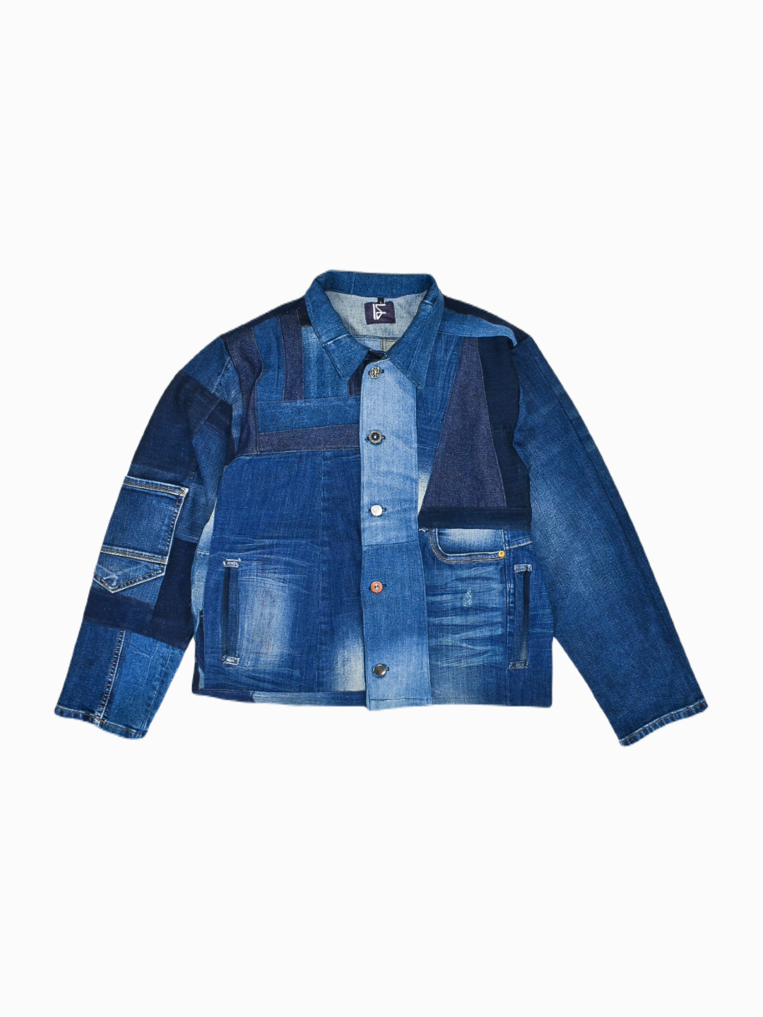 IF DENIM | Sustainable Patchwork Jacket L - IF DENIM