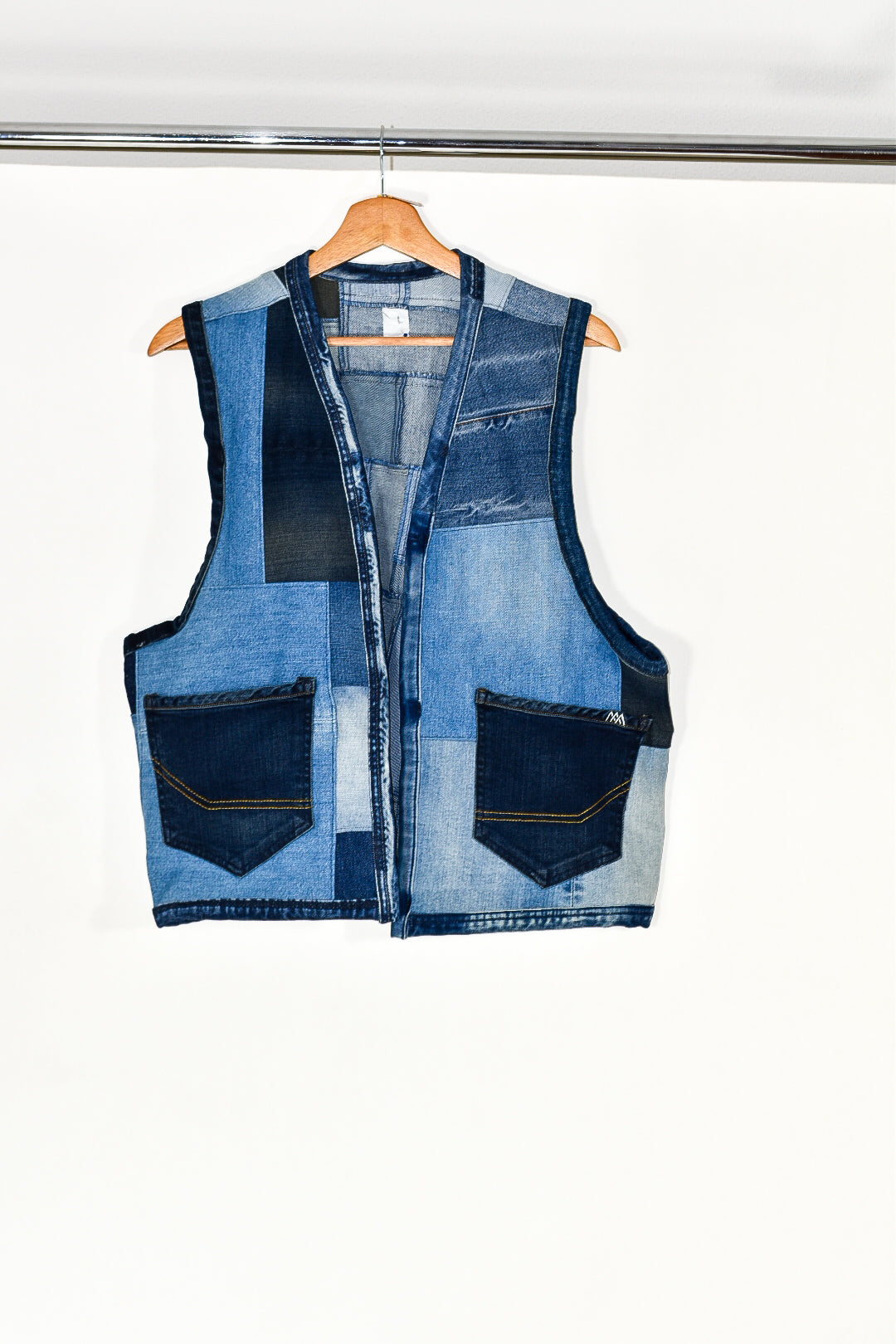 IF DENIM | Sustainable Patchwork Vest L - IF DENIM