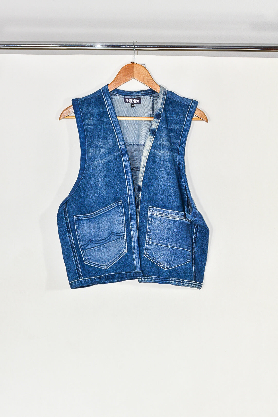IF DENIM | Sustainable Patchwork Vest M - IF DENIM