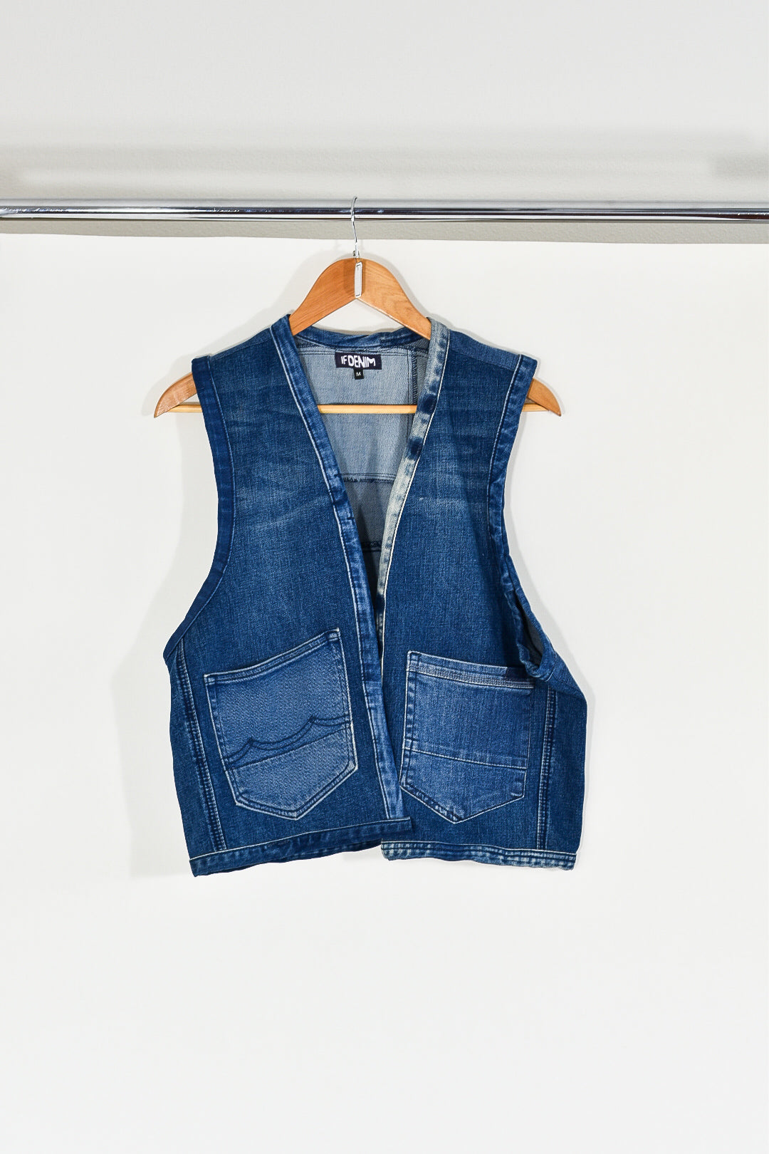 IF DENIM | Sustainable Patchwork Vest M - IF DENIM