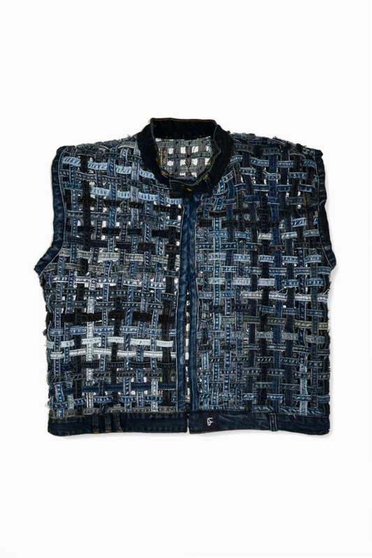 IF DENIM | Woven Body Vest M