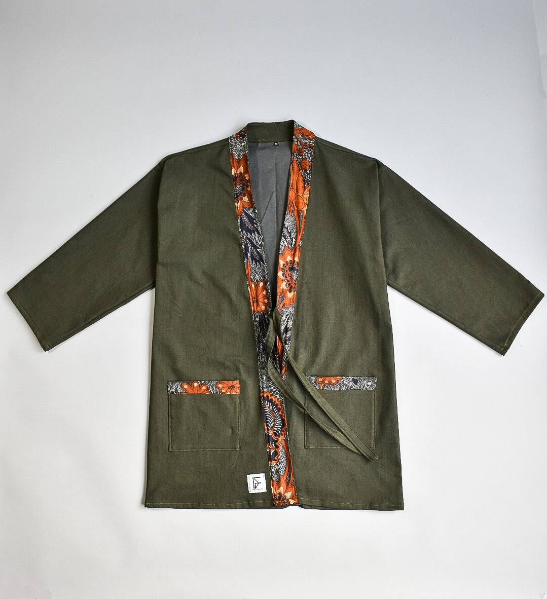 IF DENIM | Sustainable Handcrafted Batik Kimono Army Green - IF DENIM