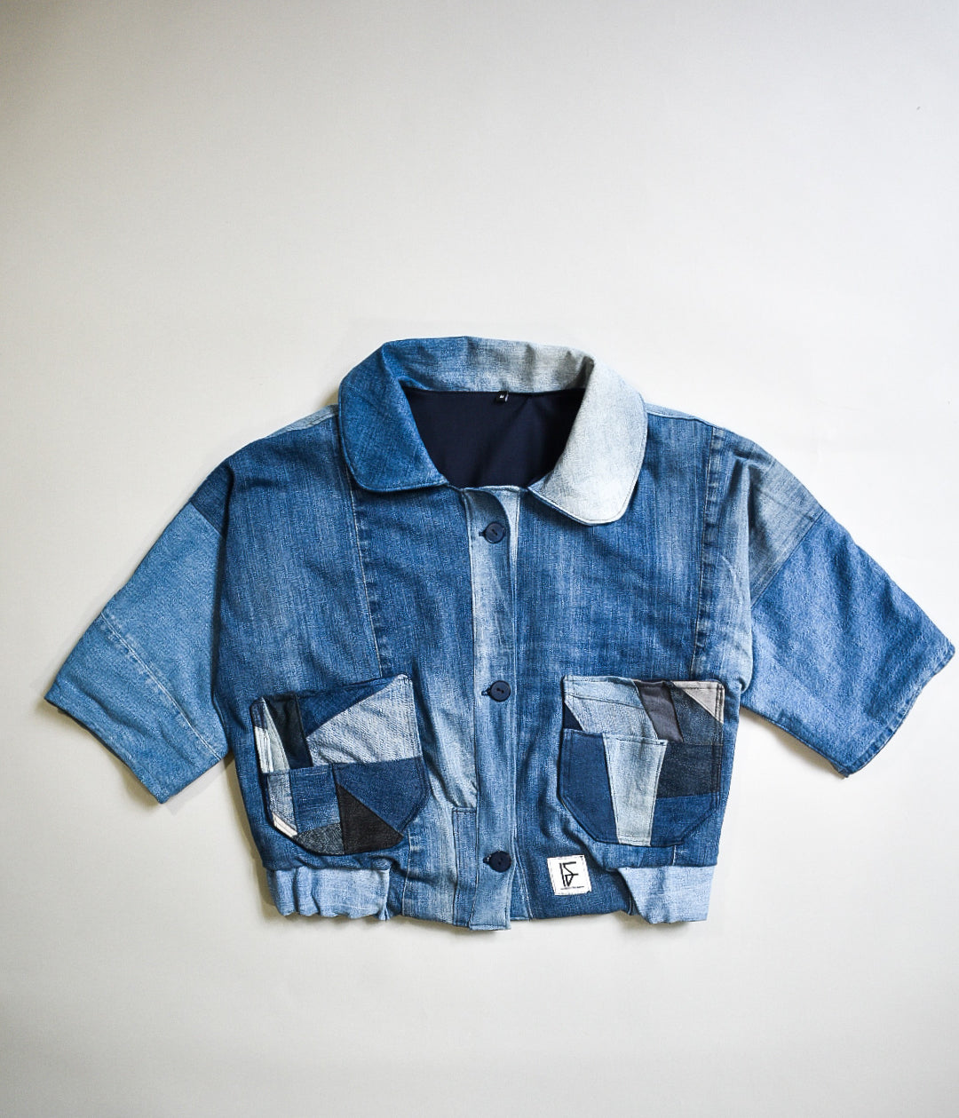 IF DENIM | Sustainable Handcrafted Cropped Vintage Jacket M - IF DENIM