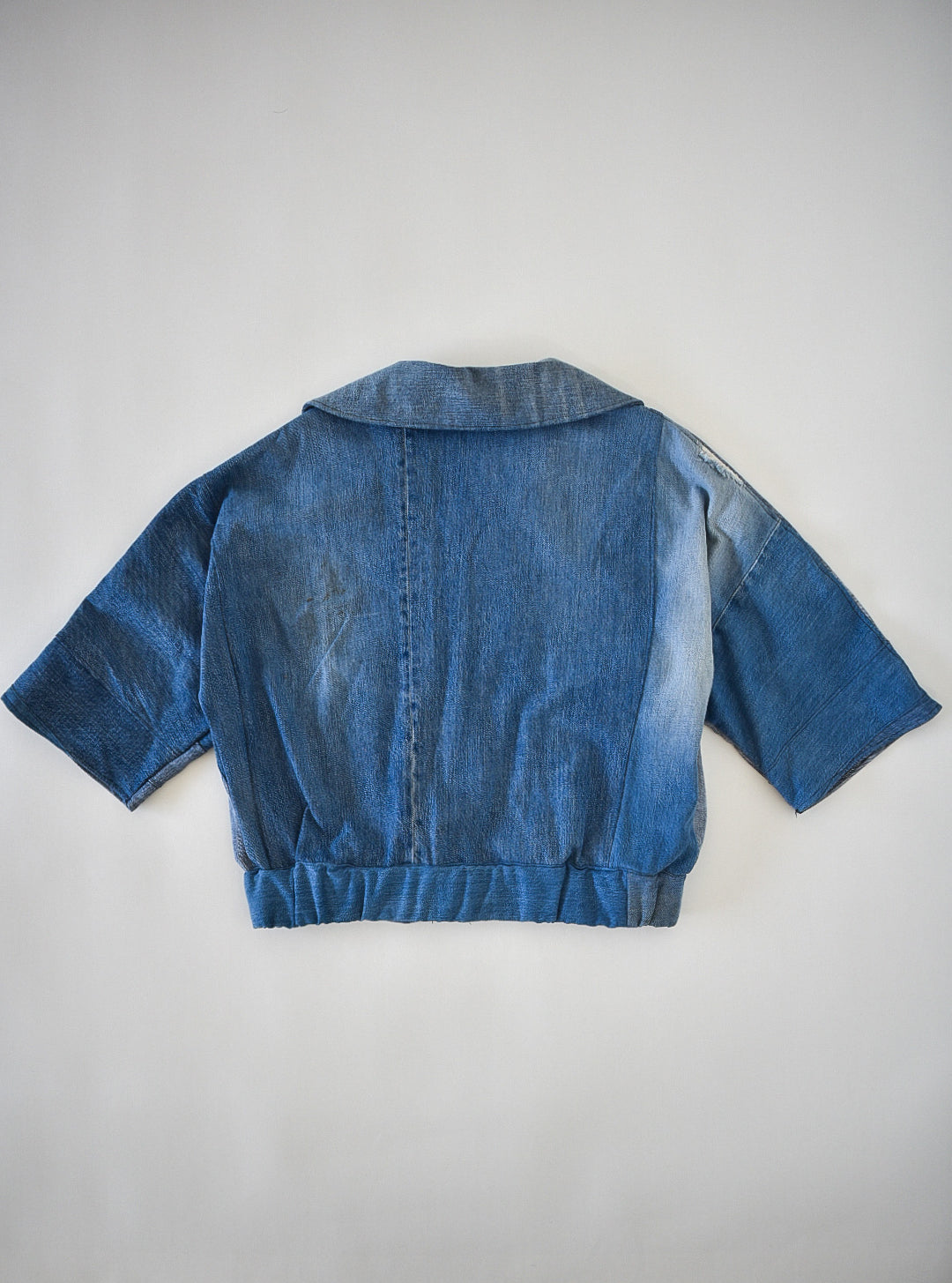 IF DENIM | Sustainable Handcrafted Cropped Vintage Jacket L - IF DENIM