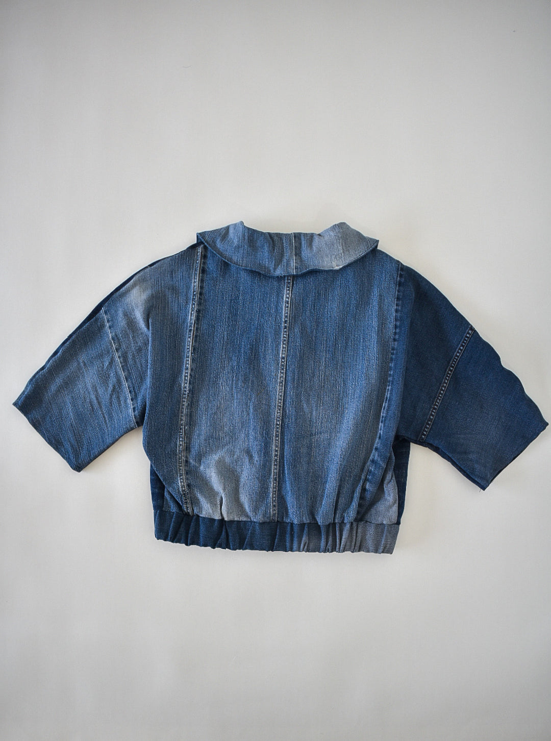 IF DENIM | Sustainable Handcrafted Cropped Vintage Jacket XL - IF DENIM