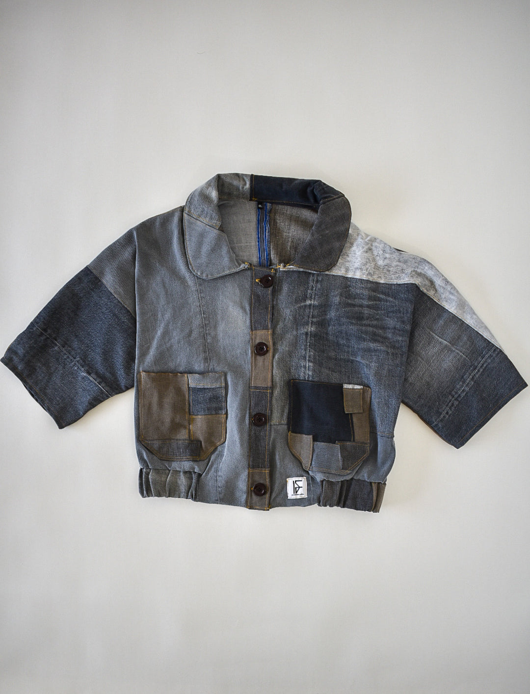 IF DENIM | Sustainable Handcrafted Cropped Vintage Jacket XXL - IF DENIM