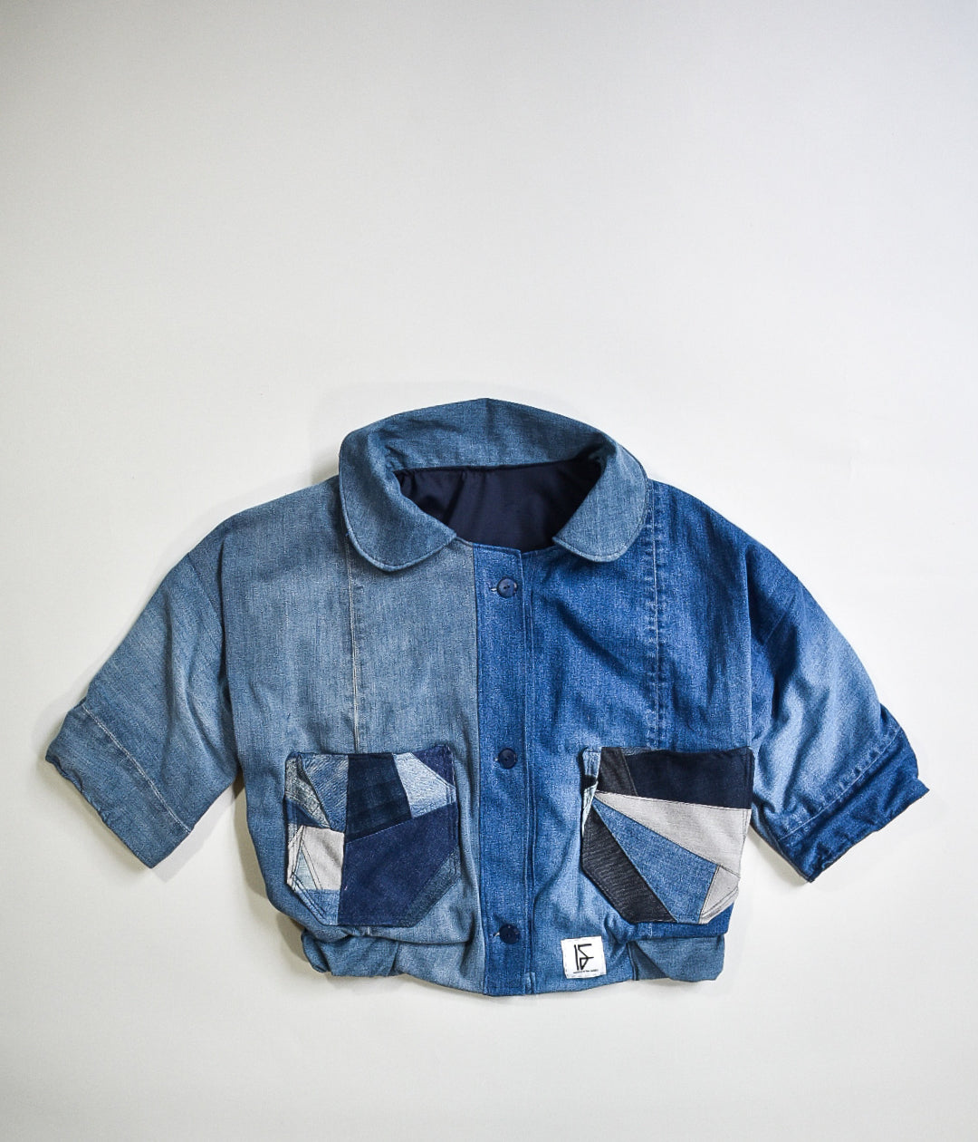 IF DENIM | Sustainable Handcrafted Cropped Vintage Jacket S - IF DENIM