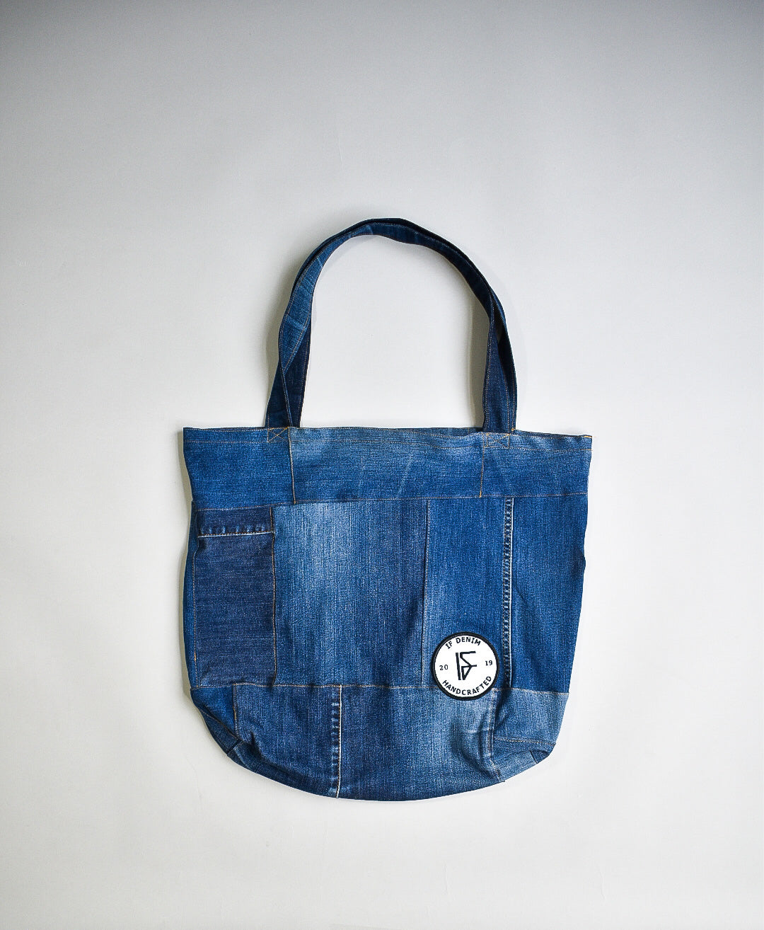IF DENIM | Sustainable Handcrafted Totebag Worn-out Vintage DB01 - IF DENIM