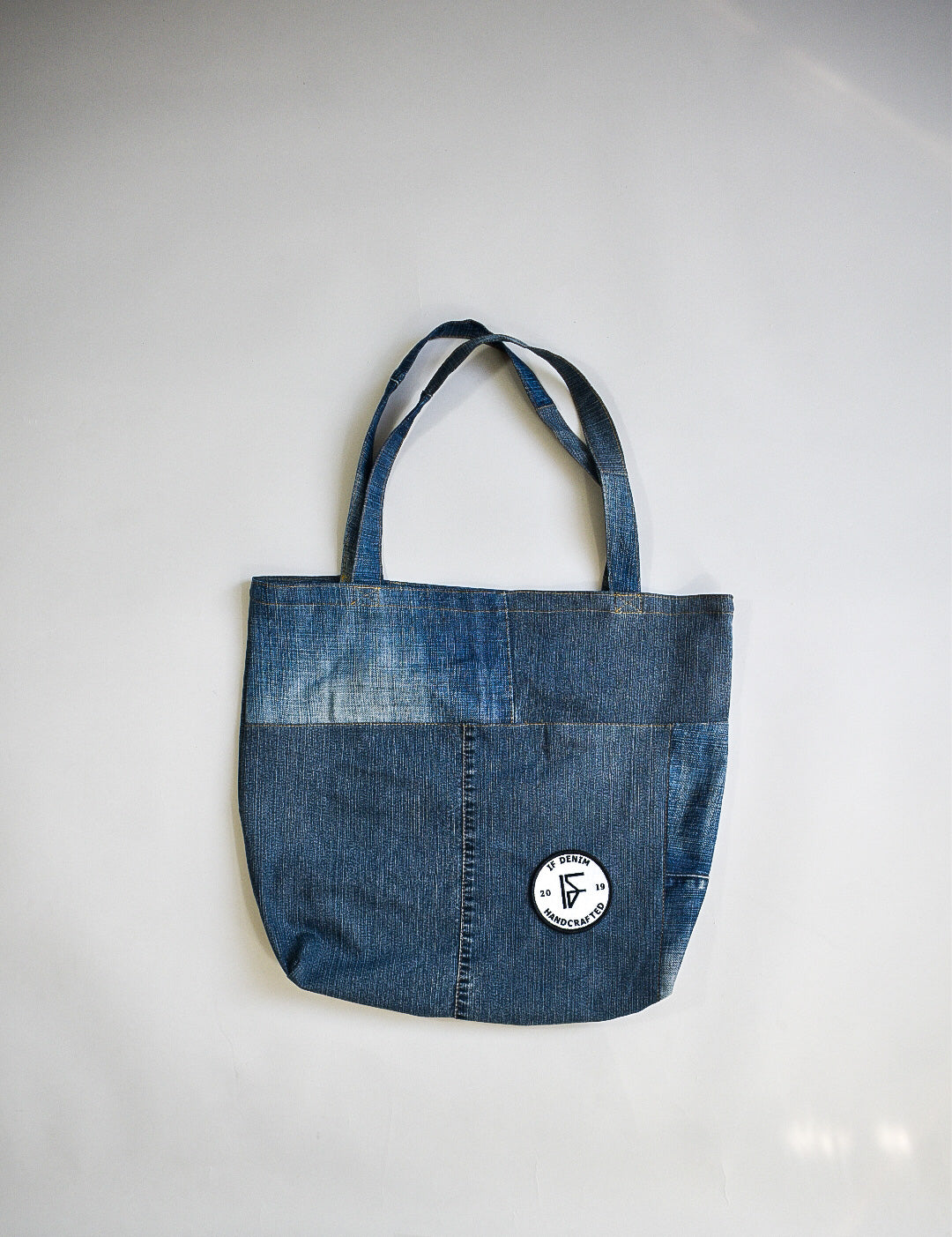 IF DENIM | Sustainable Handcrafted Totebag Worn-out Vintage DB - IF DENIM