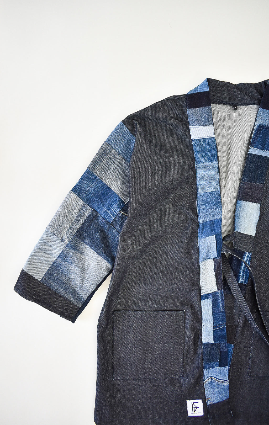 IF DENIM | Sustainable Handcrafted Patchwork Kimono Mid Length - IF DENIM