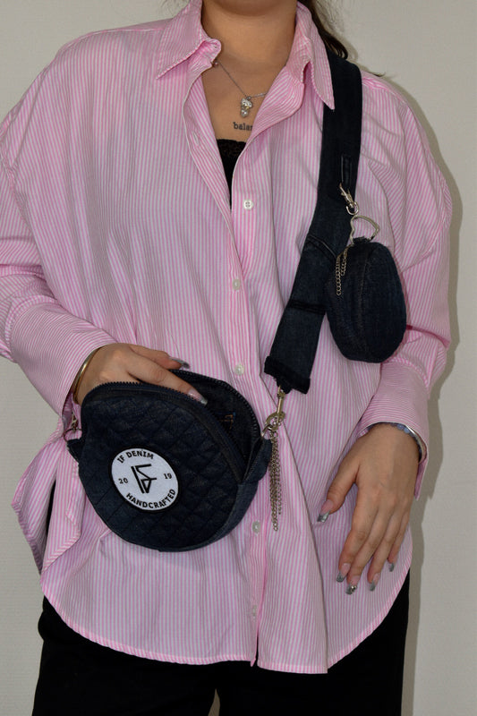 IF DENIM | CROSSBODY CIRCLE BAG x SMALL BAG - IF DENIM