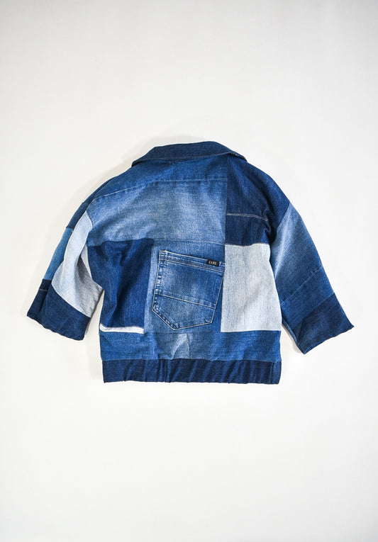 IF DENIM | Sustainable Handcrafted Cropped Vintage Jacket S - IF DENIM