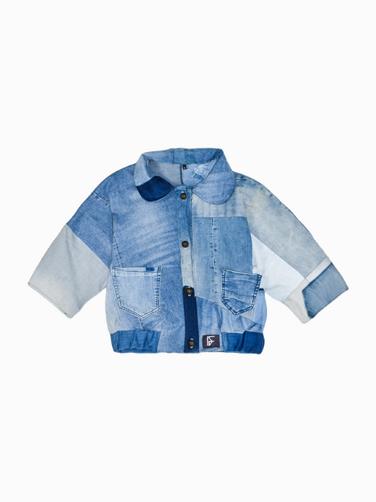 IF DENIM | Handcrafted Cropped Vintage Jacket S - IF DENIM
