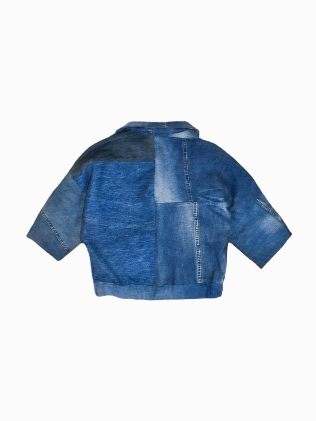 ALS DENIM | Duurzame handgemaakte cropped vintage jas XS