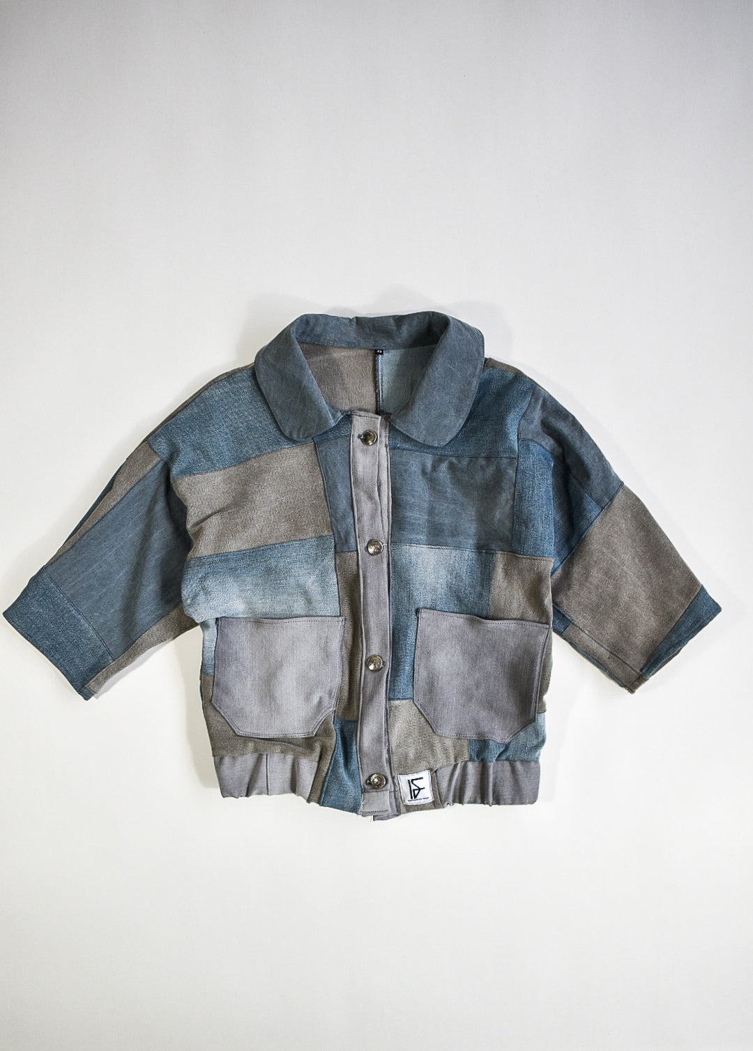 ALS DENIM | Duurzame handgemaakte cropped vintage jas XS