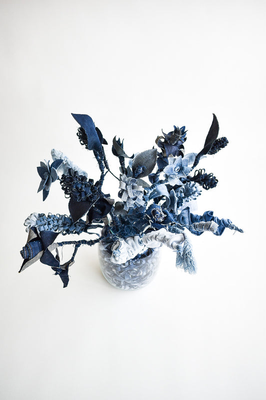 IF DENIM | Upcycled Denim Bouquet In A Vase - IF DENIM