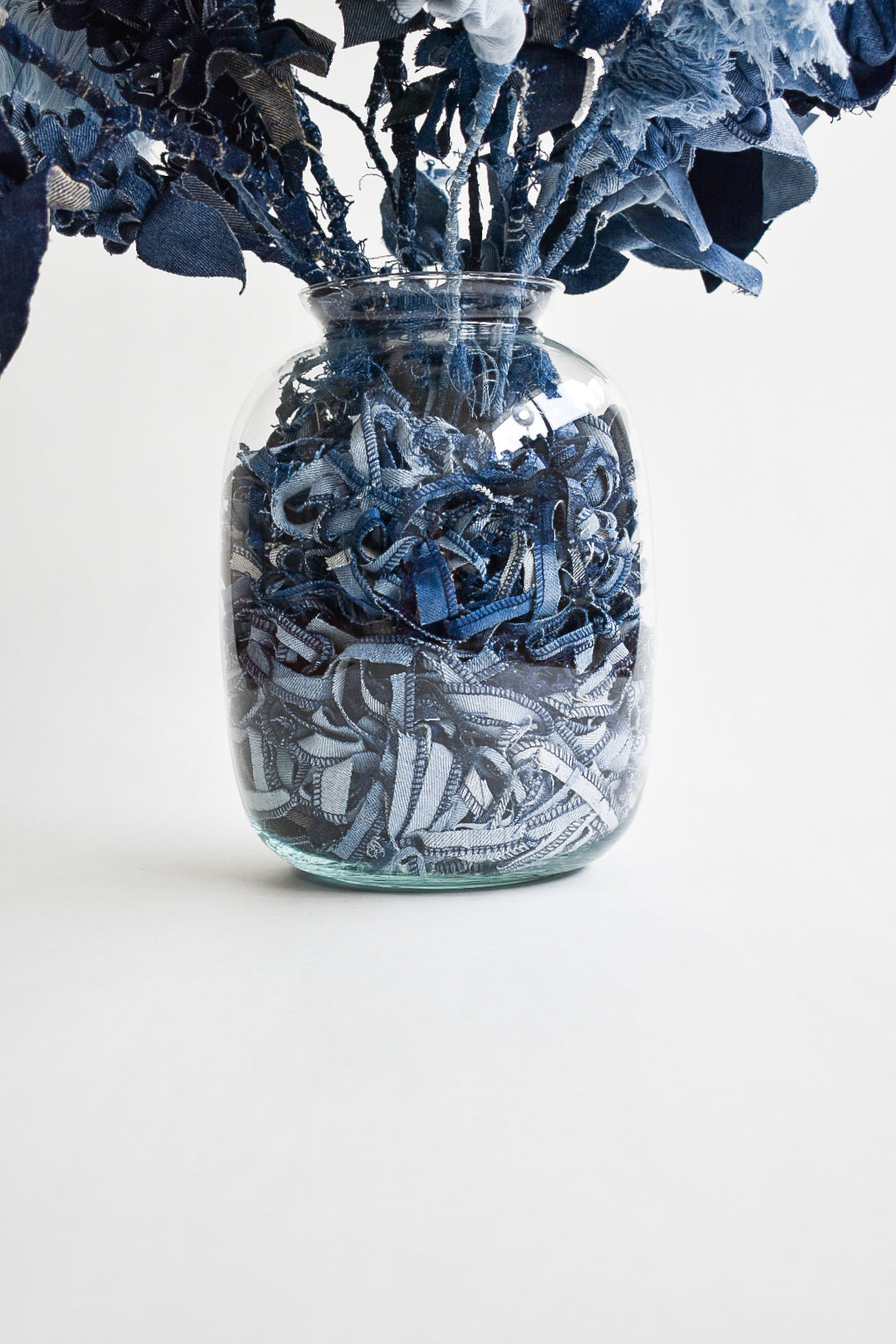 IF DENIM | Upcycled Denim Flowers In A Vase
