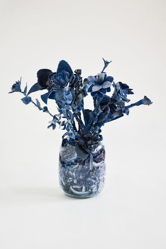 IF DENIM | Upcycled Denim Bouquet In A Vase - IF DENIM