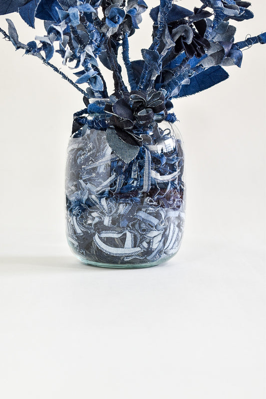 IF DENIM | Upcycled Denim Bouquet In A Vase - IF DENIM