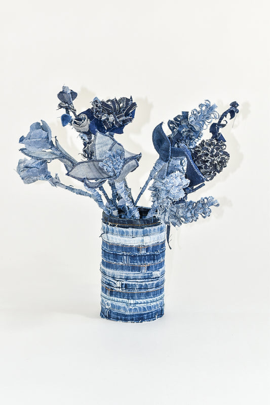 IF DENIM | Upcycled Denim Flowers In A Vase