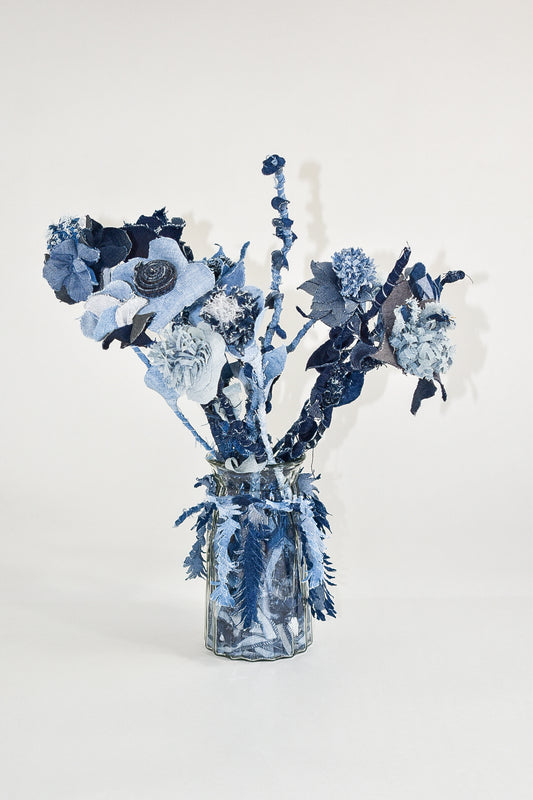 IF DENIM | Upcycled Denim Flowers In A Vase