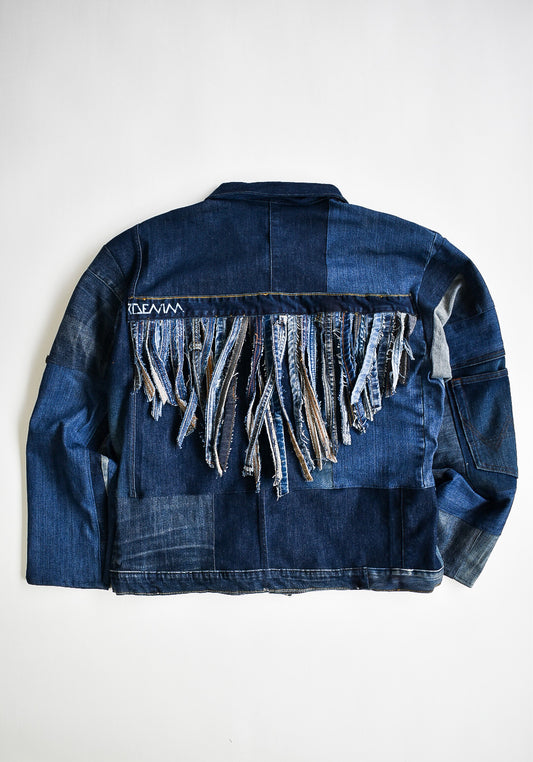 IF DENIM | Sustainable Handcrafted Western Patchwork Jacket L - IF DENIM