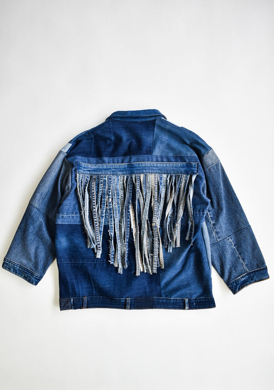 IF DENIM | Sustainable Handcrafted Western Patchwork Jacket M - IF DENIM