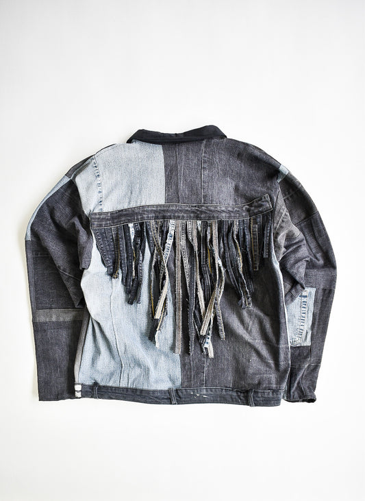 IF DENIM | Sustainable Handcrafted Western Patchwork Jacket XL - IF DENIM