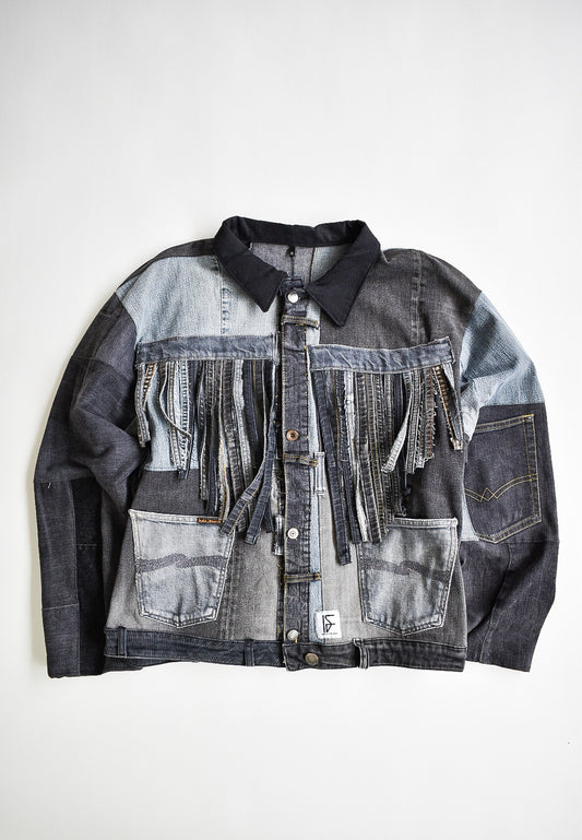 IF DENIM | Sustainable Handcrafted Western Patchwork Jacket XL