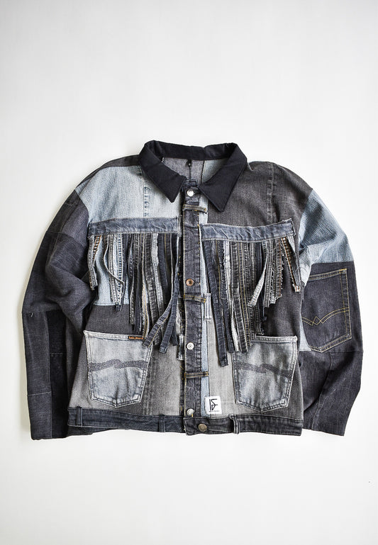 IF DENIM | Sustainable Handcrafted Western Patchwork Jacket XL - IF DENIM
