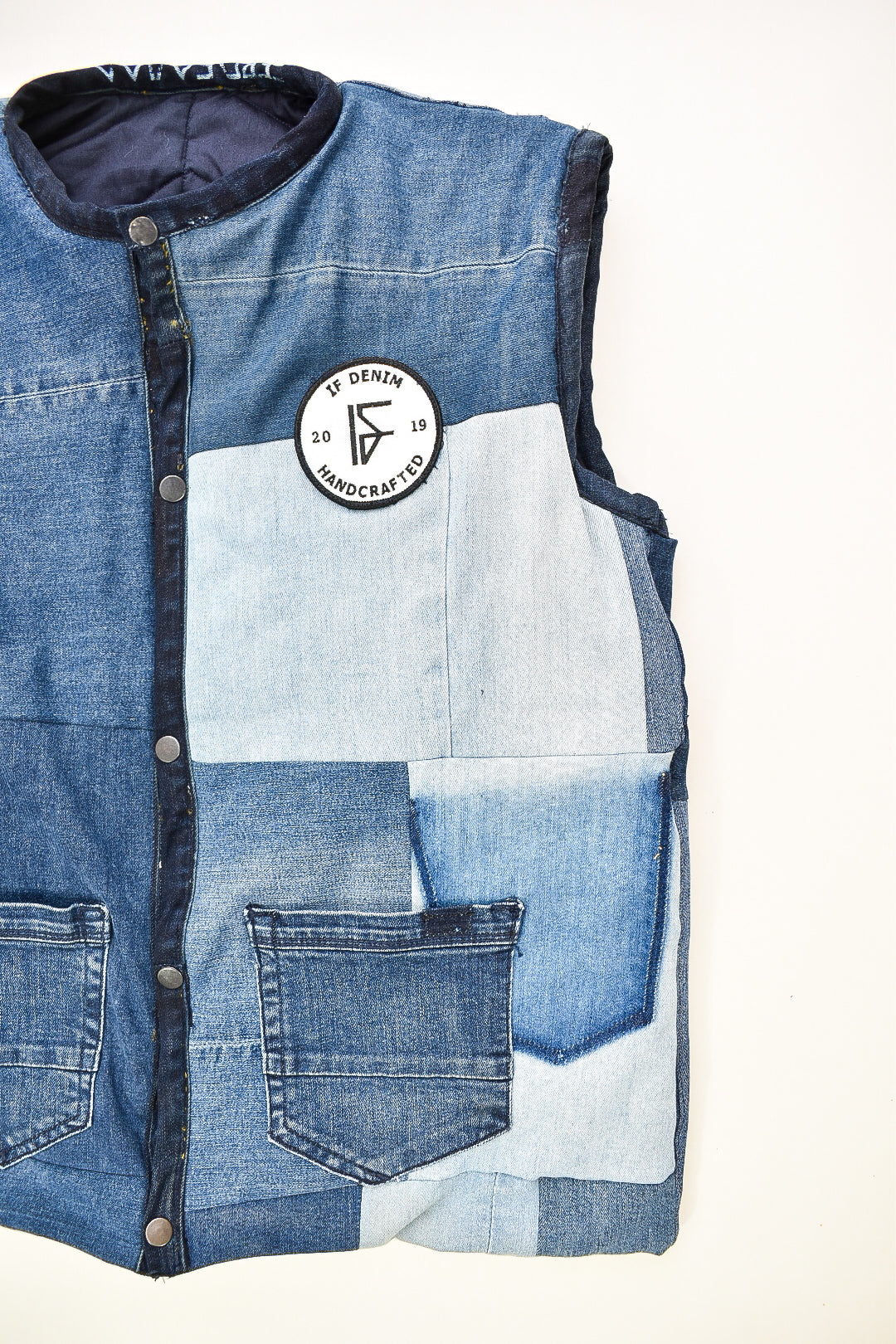 IF DENIM | Sustainable Patchwork Body Vest S