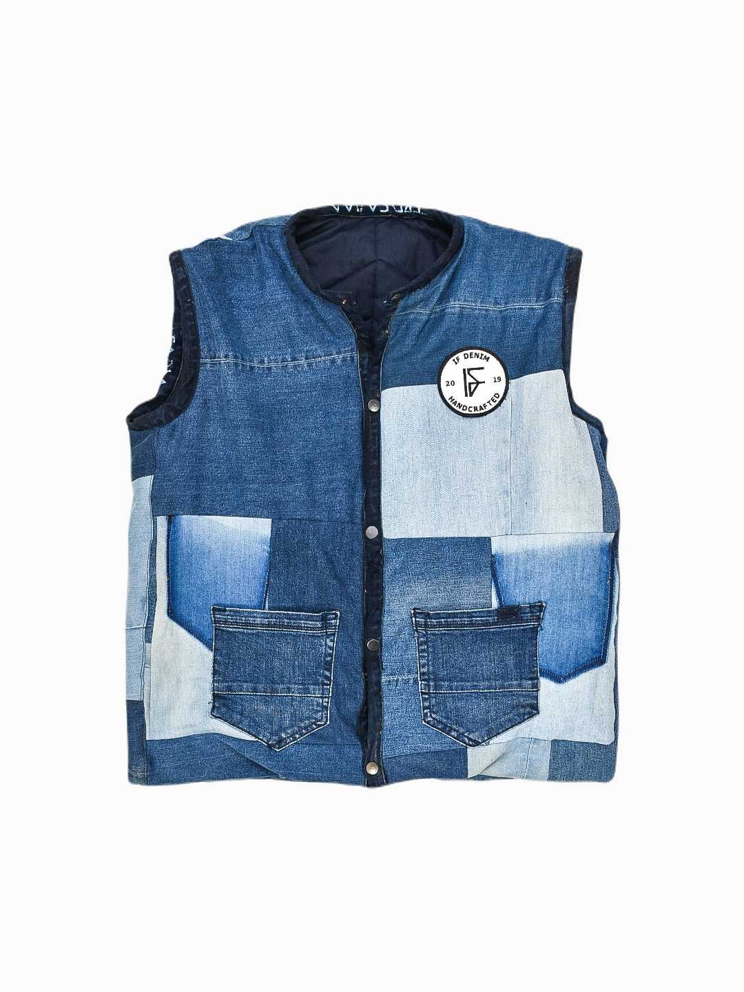 IF DENIM | Sustainable Patchwork Body Vest S