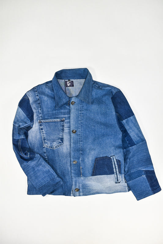 IF DENIM | Sustainable Patchwork Jacket L - IF DENIM
