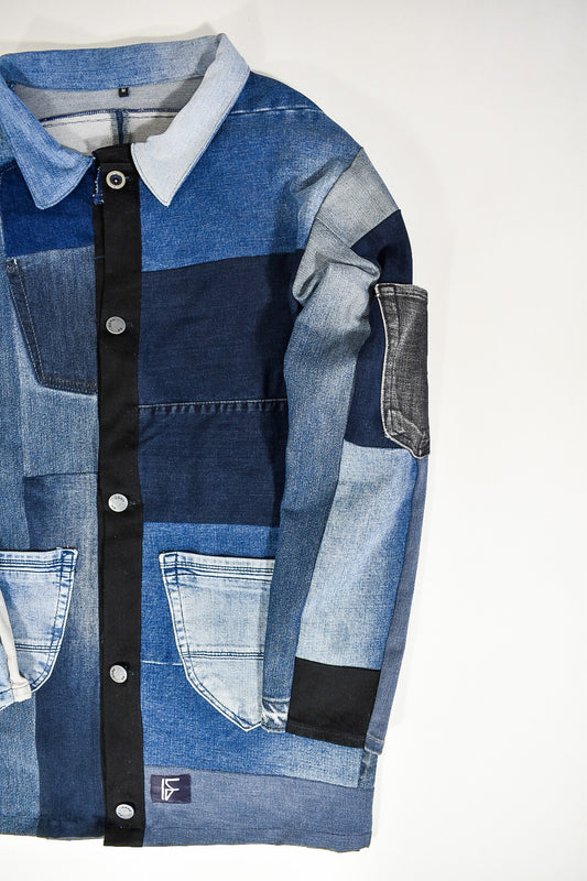 IF DENIM | Sustainable Patchwork Jacket M - IF DENIM