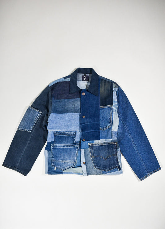 IF DENIM | Sustainable Patchwork Jacket M - IF DENIM
