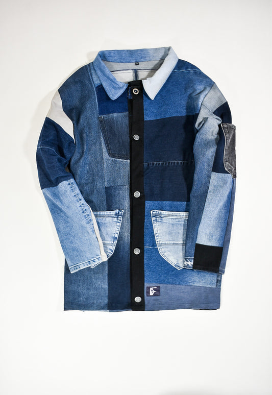 IF DENIM | Sustainable Patchwork Jacket M - IF DENIM