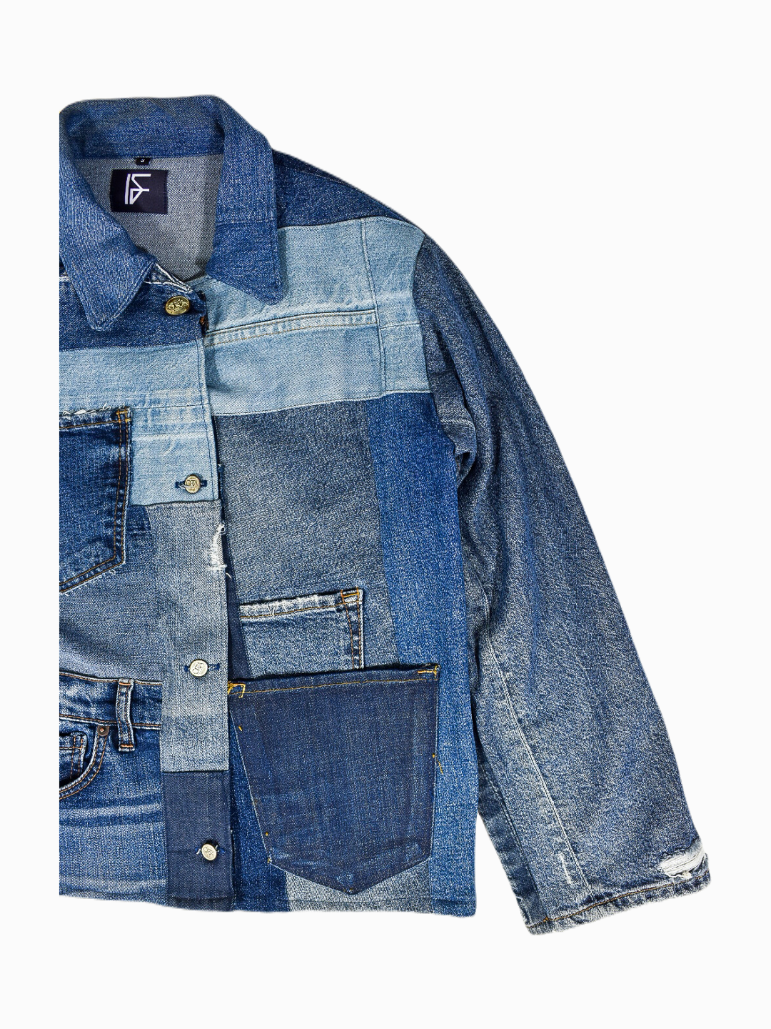 IF DENIM | Sustainable Patchwork Jacket S - IF DENIM