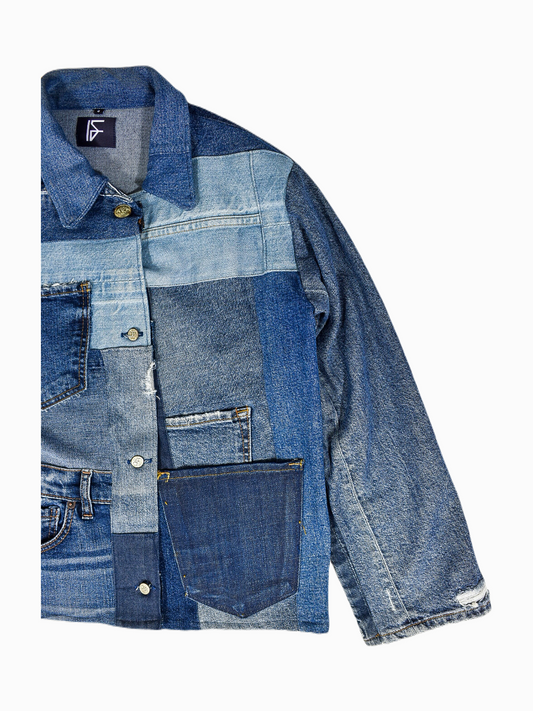 IF DENIM | Sustainable Patchwork Jacket S