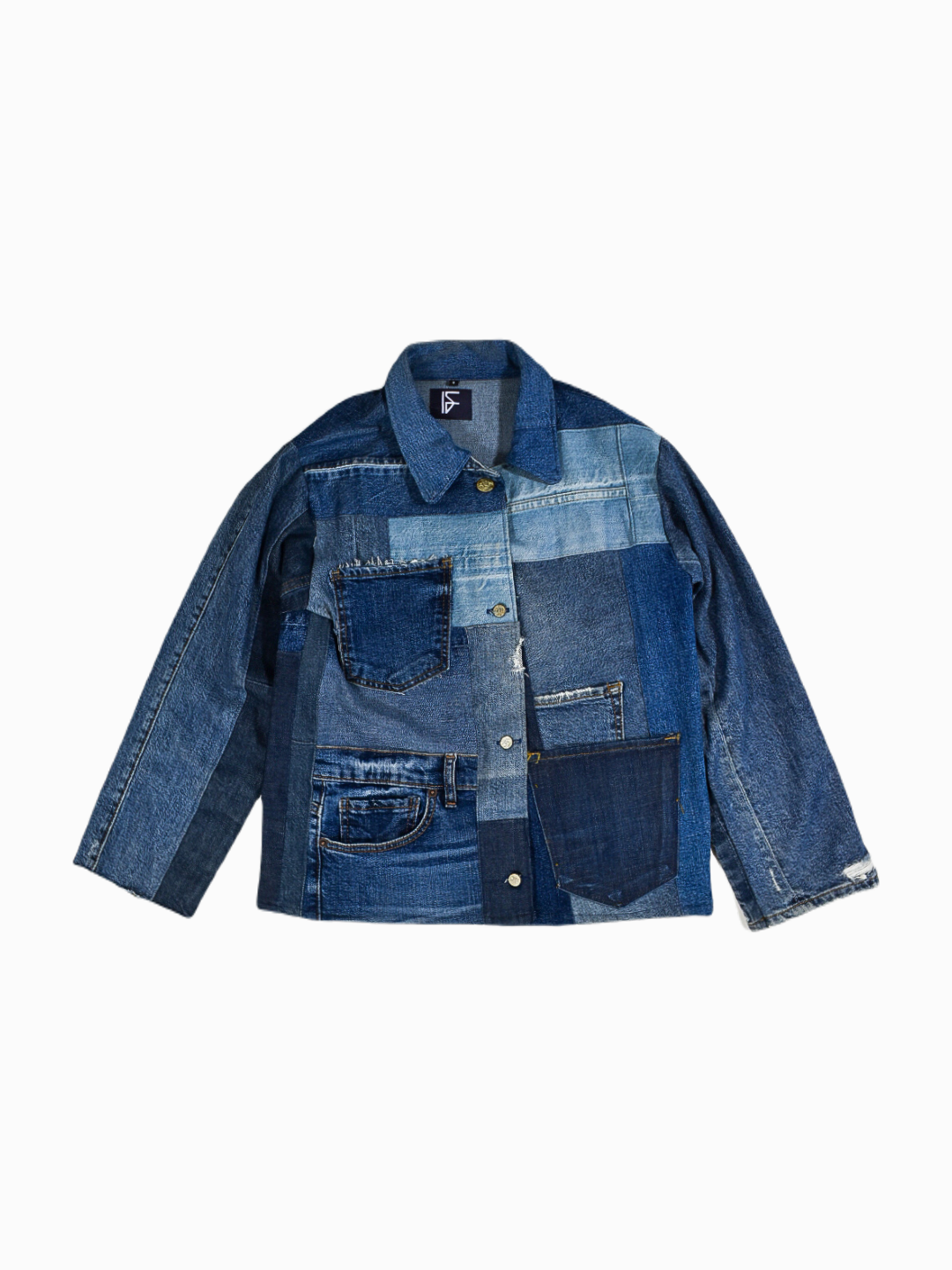 IF DENIM | Sustainable Patchwork Jacket S - IF DENIM