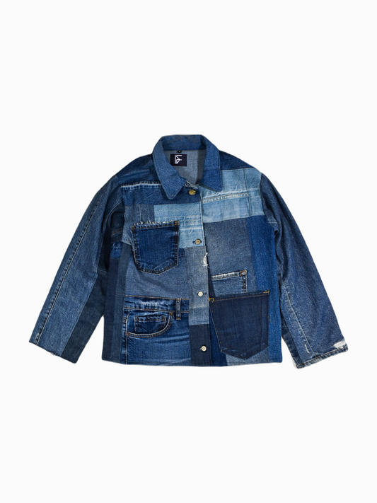 IF DENIM | Sustainable Patchwork Jacket S