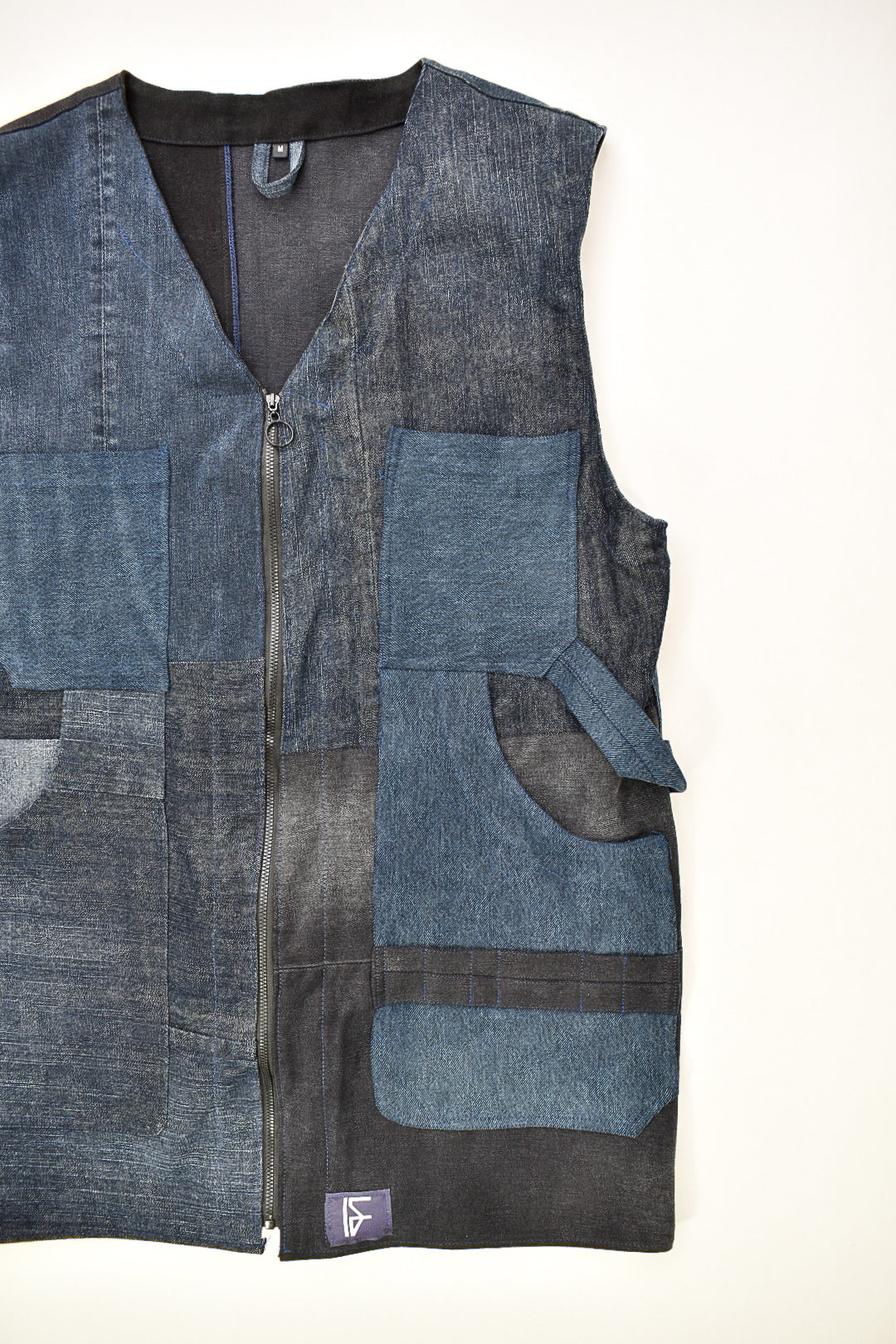 IF DENIM | Sustainable Patchwork Painter Vest M