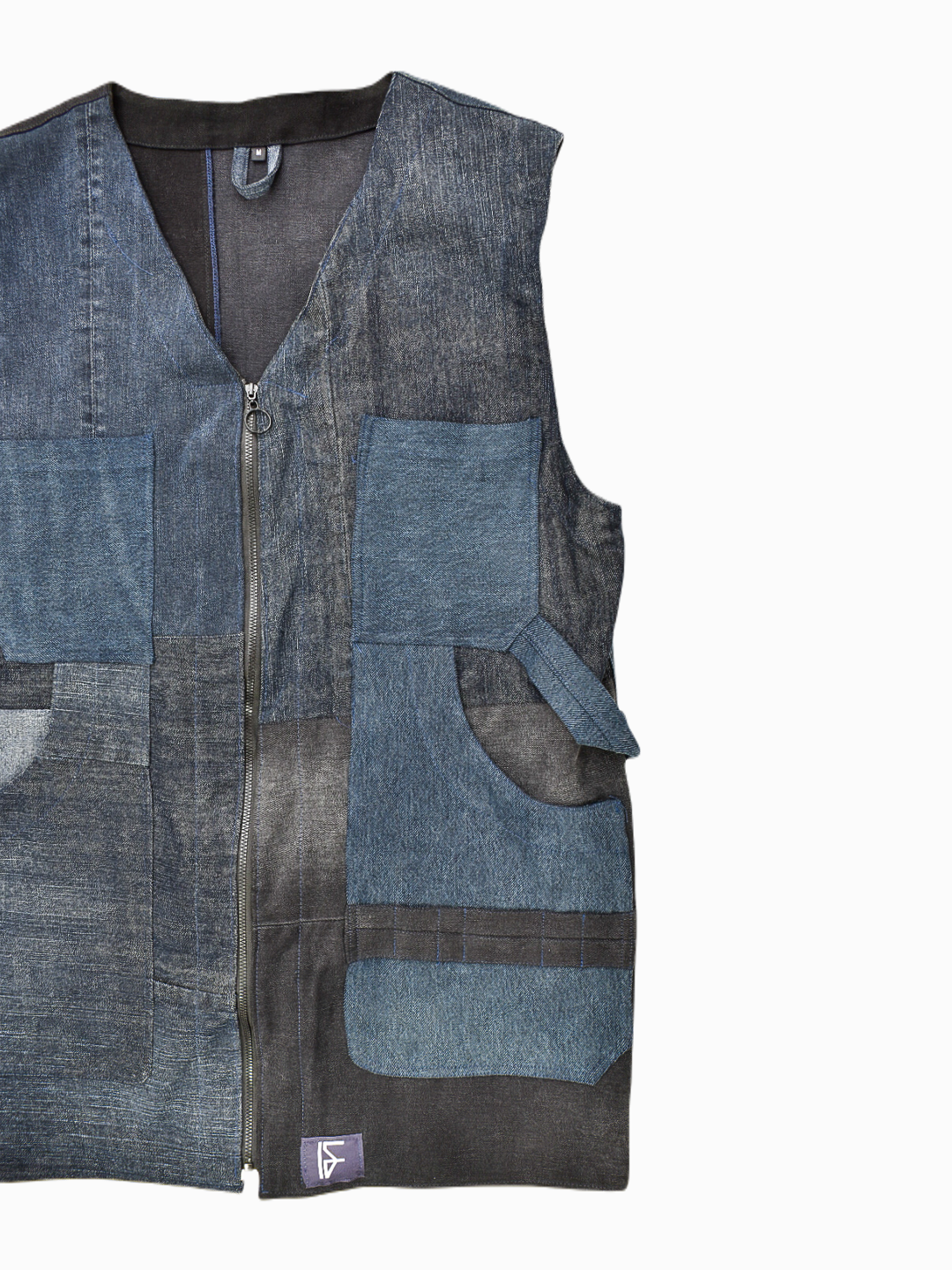 IF DENIM | Duurzaam Patchwork Schilder Vest M 