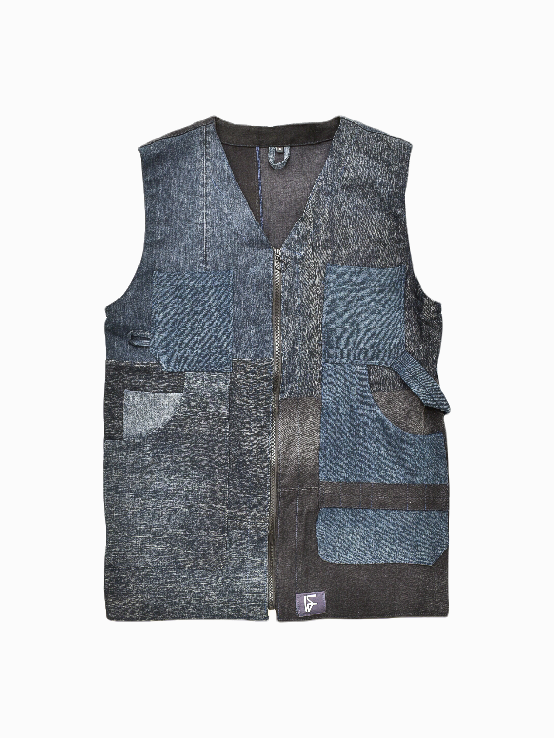 IF DENIM | Duurzaam Patchwork Schilder Vest M 