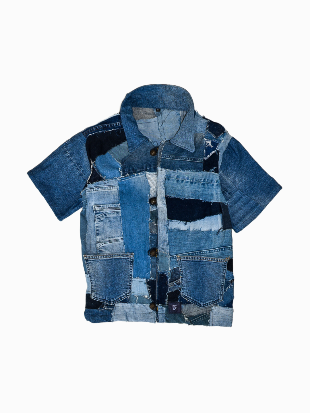 IF DENIM | Duurzame handgemaakte cropped vintage jas XS