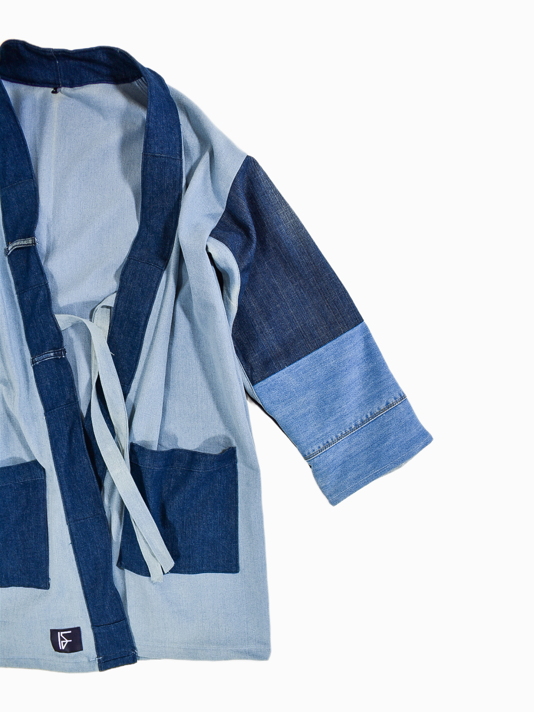 IF DENIM | Patchwork Kimono Mid-Length L