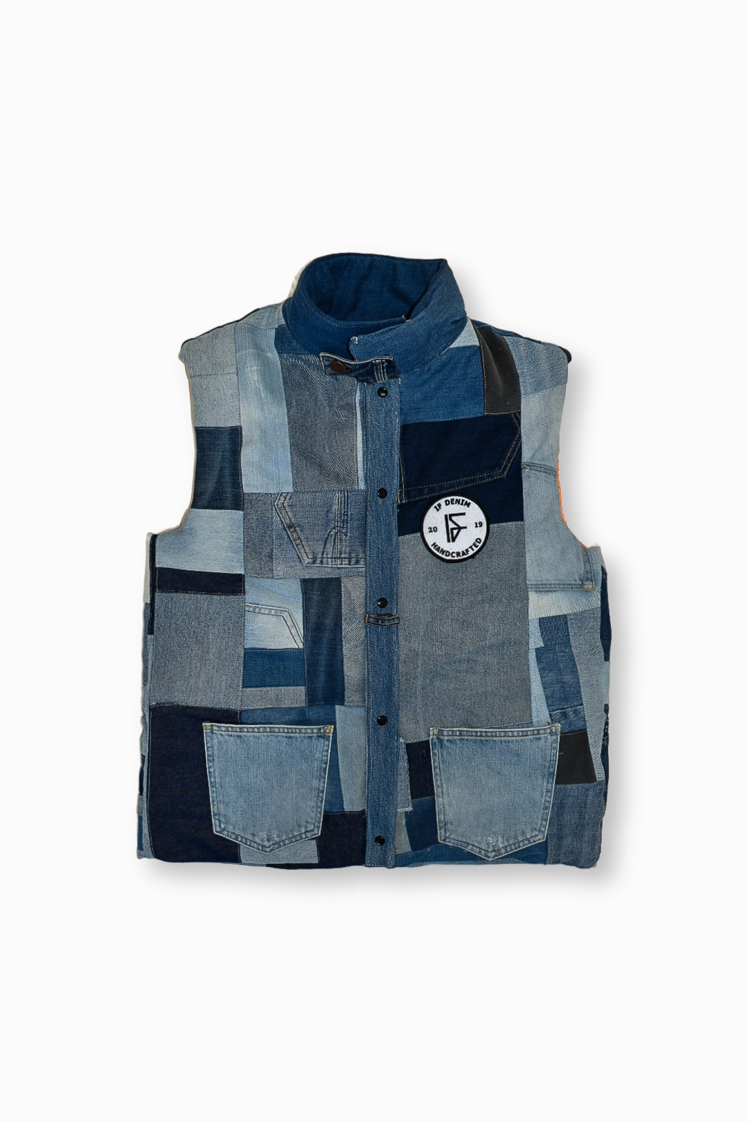 ALS DENIM | Duurzaam handgemaakt patchwork bodyvest L